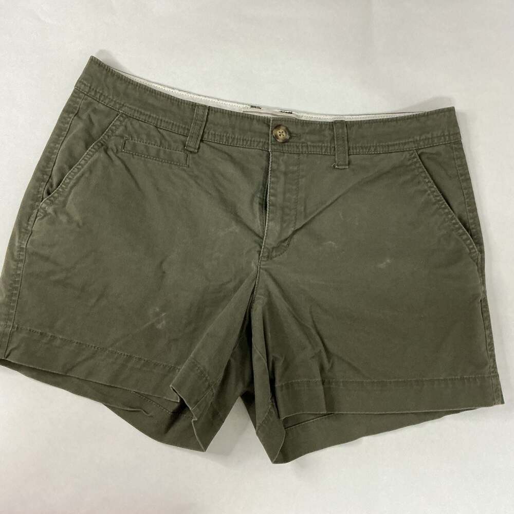 Old Navy Women's Olive Green Favorite Khakis Perfect 5" Shorts Size 6 Regular